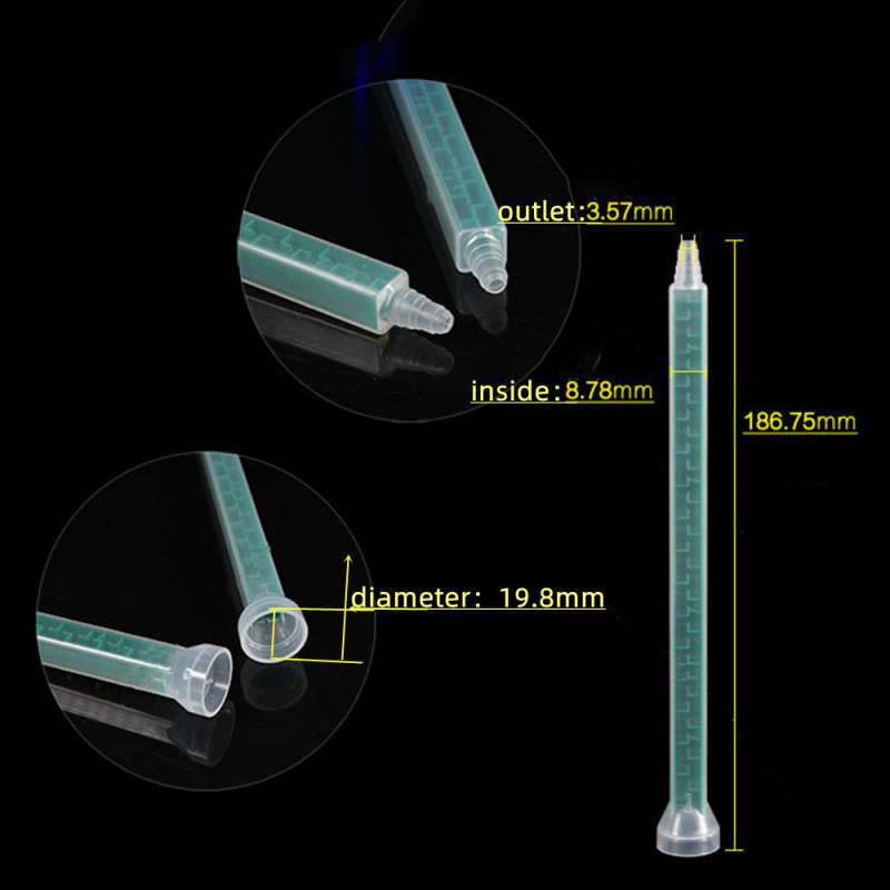 Static Mixer Square Mixing Nozzle 32 Elements Tip