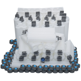 500pcs 50ml PP Barrel 2-Part Glue Cartridges 1:1 AB Epoxy Glue Cartridge for 50ml 1:1 Glue Gun Tool Manual Caulking Gun Dispenser