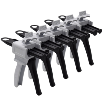 5pcs 50ml 1:2 Glue Adhensives Caulking Gun Dental Dispensing Gun Epoxy AB Glue Gun for 50ml Round Type-Back Type 1:1 1:2 AB Glues