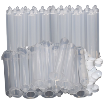 300pcs 55ml Glue Dispensing Syringes Barrel 55cc Glue Adhesives Industrial Syringe Tube with Stopper for Manual 55ml UV Glue Guns
