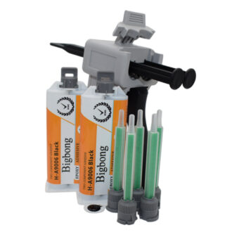50ml Glue Gun Tools with Black Epoxy Adhesives Glue and Static Mixing Nozzles